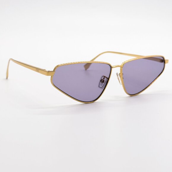 NEW FENDI FE40068U 30S SUNGLASSES WOMEN GOLD VIOLET CAT EYE EYEWEAR FENDI - Picture 6 of 16